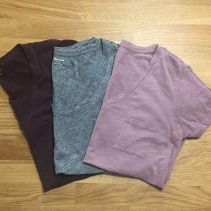 3 Madewell whisper cotton soft tees Lot!